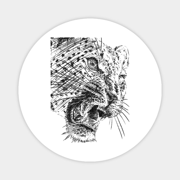 Leopard 003 Magnet by WAK SOW
